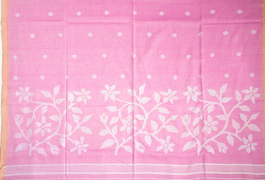 Lavender Jamdani - Cotton saree - AUV-900128