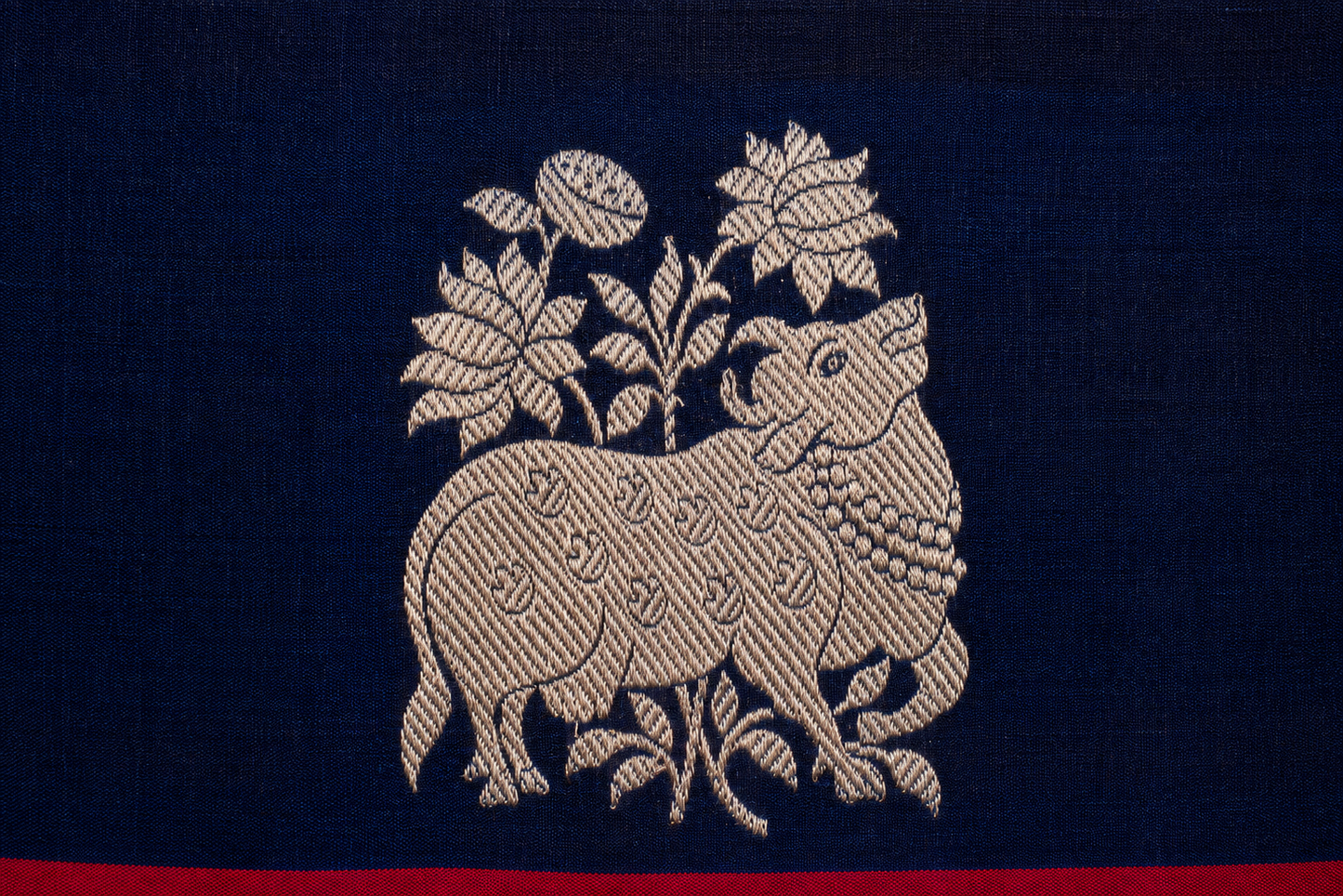 Navy Blue Chanderi Saree