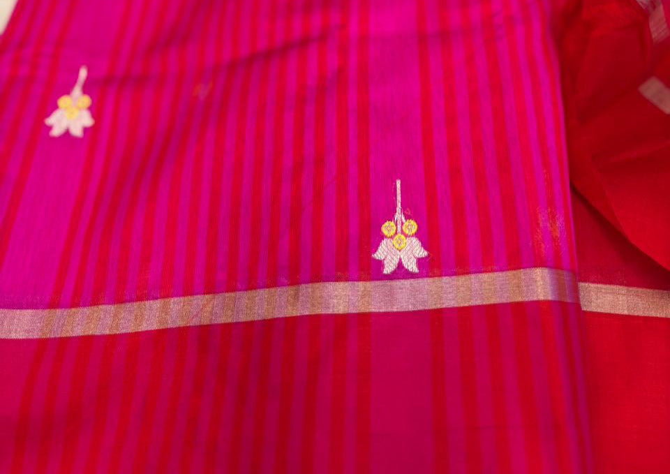 Pink Grandeur Chanderi Saree