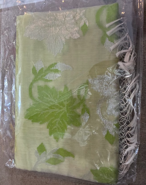 Green Muslin Jamdani Saree
