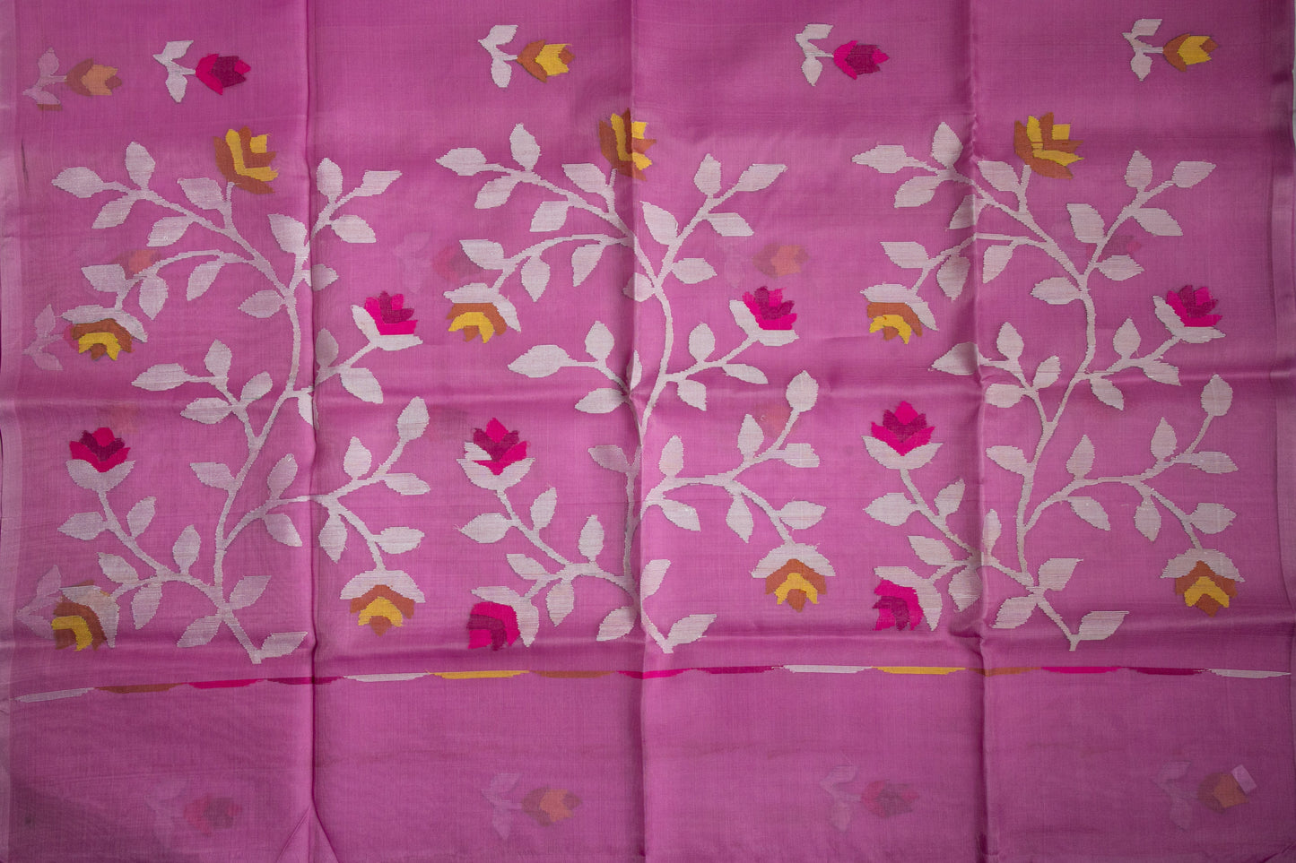 Lavender Pink Jamdani — Pure Muslin Handloom