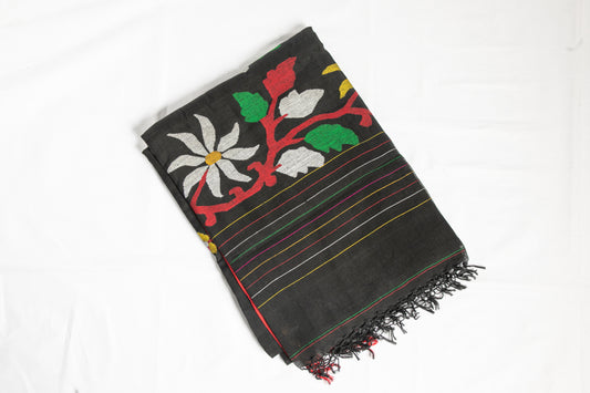 Black Jamdani — Marise Cotton Handloom Saree