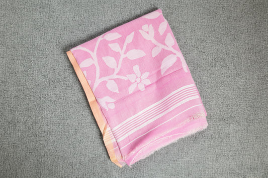 Lavender Jamdani - Cotton saree - AUV-900128