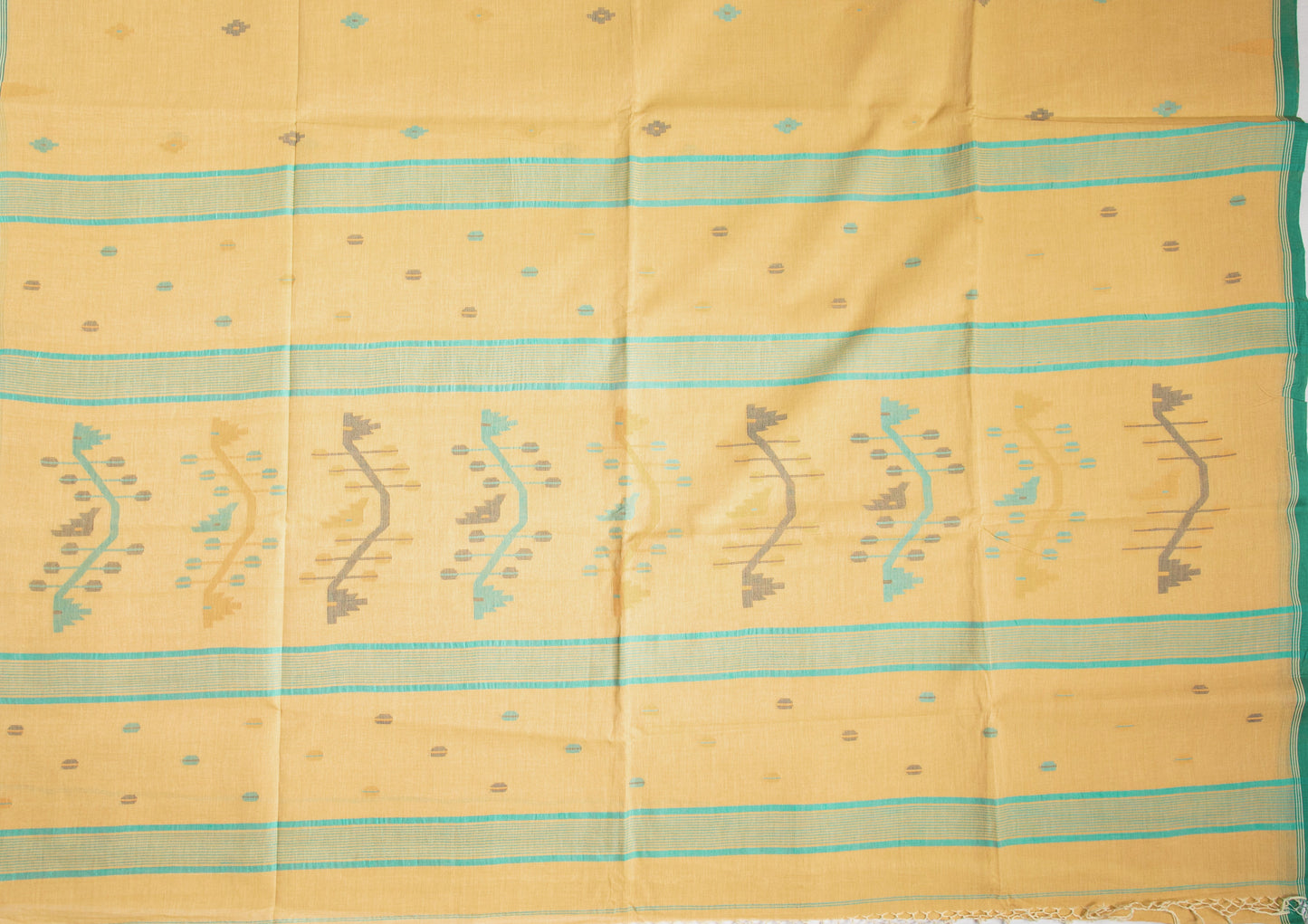 Cream Jamdani bengal cotton - AUV-900135
