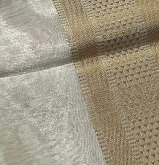 White and Blush Pink Tissue Maheshwari Saree - AUV-900033