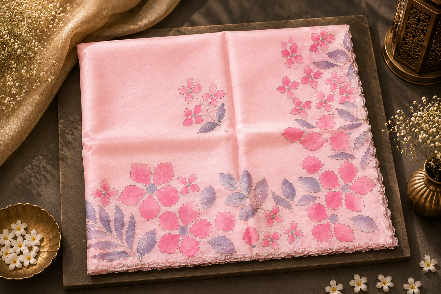 Blush Petal Organza Saree